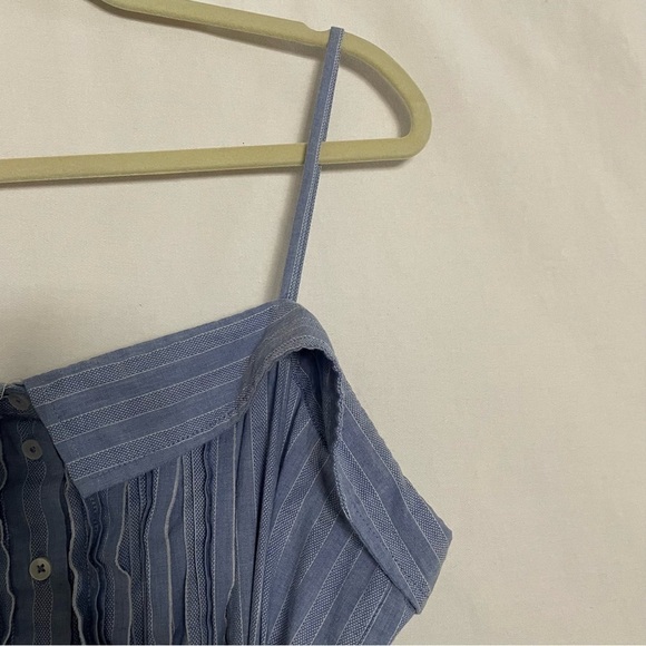 Club Monaco Striped Tie Front Midi Dress Boho Beachy - Picture 3 of 14